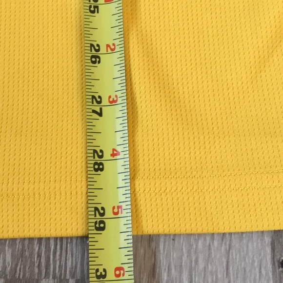 Baseball/ softball polo sunny yellow size shown in measurements - Picture 4 of 5